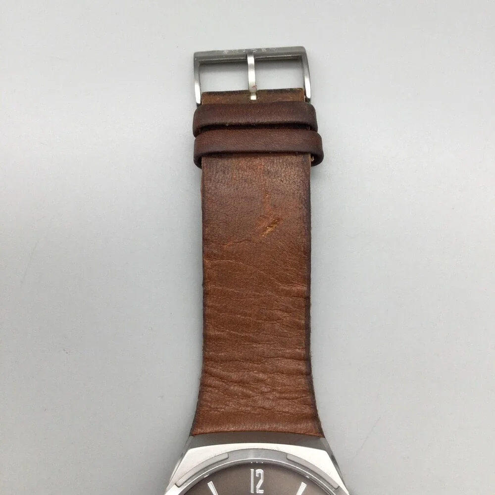 Skagen Melbye SKW6065 Mens Watch 42mm Chronograph Brown Leather New Battery